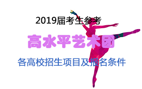 2019届考生招收高水平艺术团资格院校的招生项目及报名要求